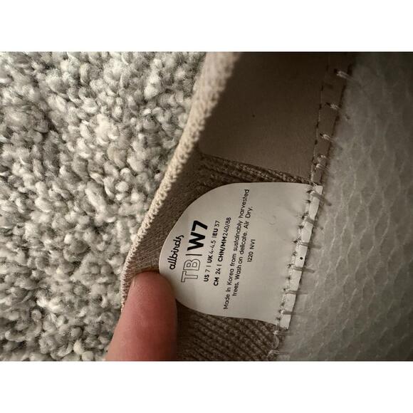 Allbirds Tree Breezers Women's Beige Knit Flats Size 7 - Picture 2 of 7